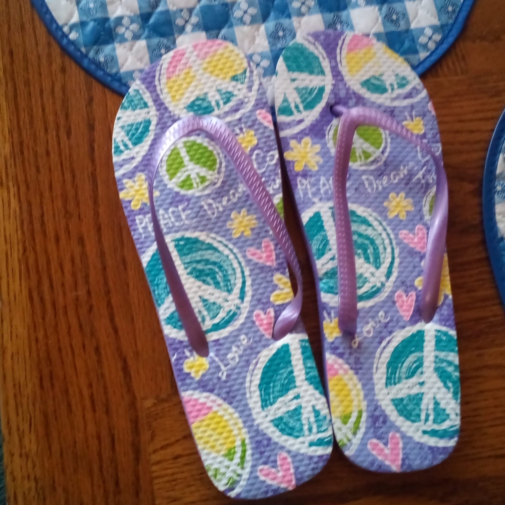 Love, Peace and Purple 💜 thongs